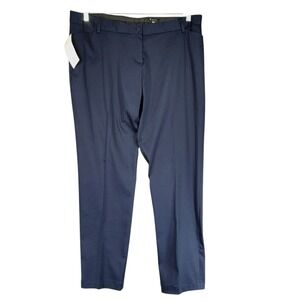 Van Heusen Dress Pants Trousers‎ 36x29 Mens Navy Business Office Flat Front NEW